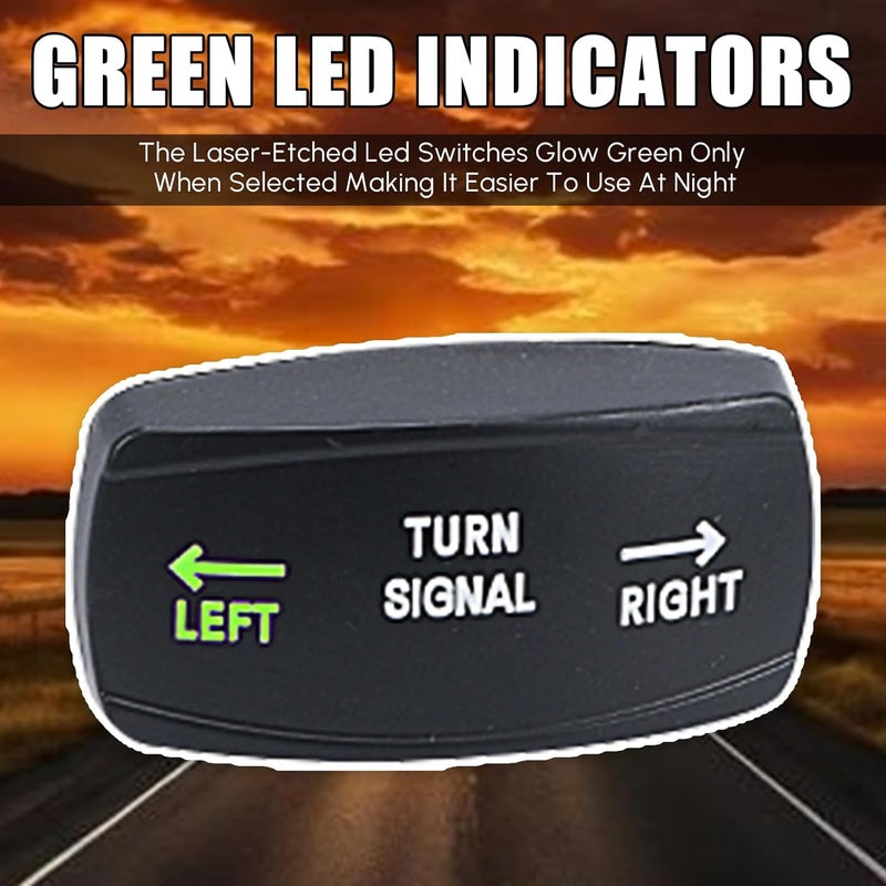 Hypertune Universal ATV/UTV Turn Signal Kit Horn Flasher Relay Kit Compatible with Polaris Kawasaki Golf Cart Arctic Cat SXS ATV UTV Street Legal Kit Vertical Green - Image 3